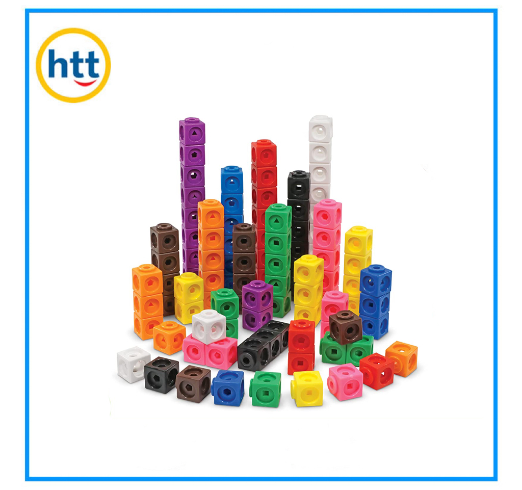 100PCS 10 Colors Multilink Linking Cubes Educational Toy Plastic Kid Toy Mathematics Games Puzzle Toys