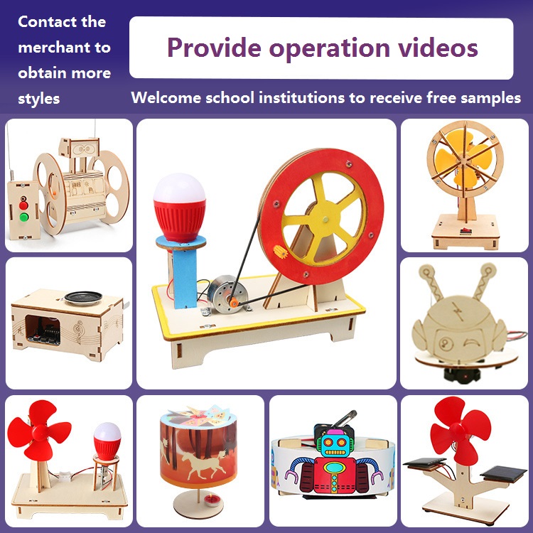 Handmade DIY airplane, solar powered helicopter technology, small production, Steam science experiment, educational toys