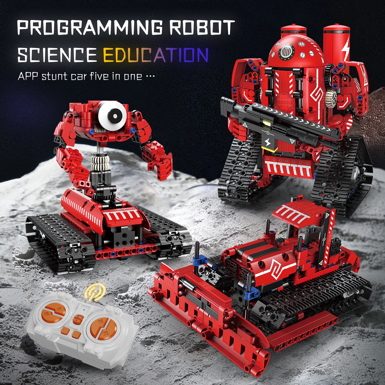 STEM Assemble Remote Control Coding Robotics Kit Educational Learning Programming Brick Construction Toys Set for Model Toy