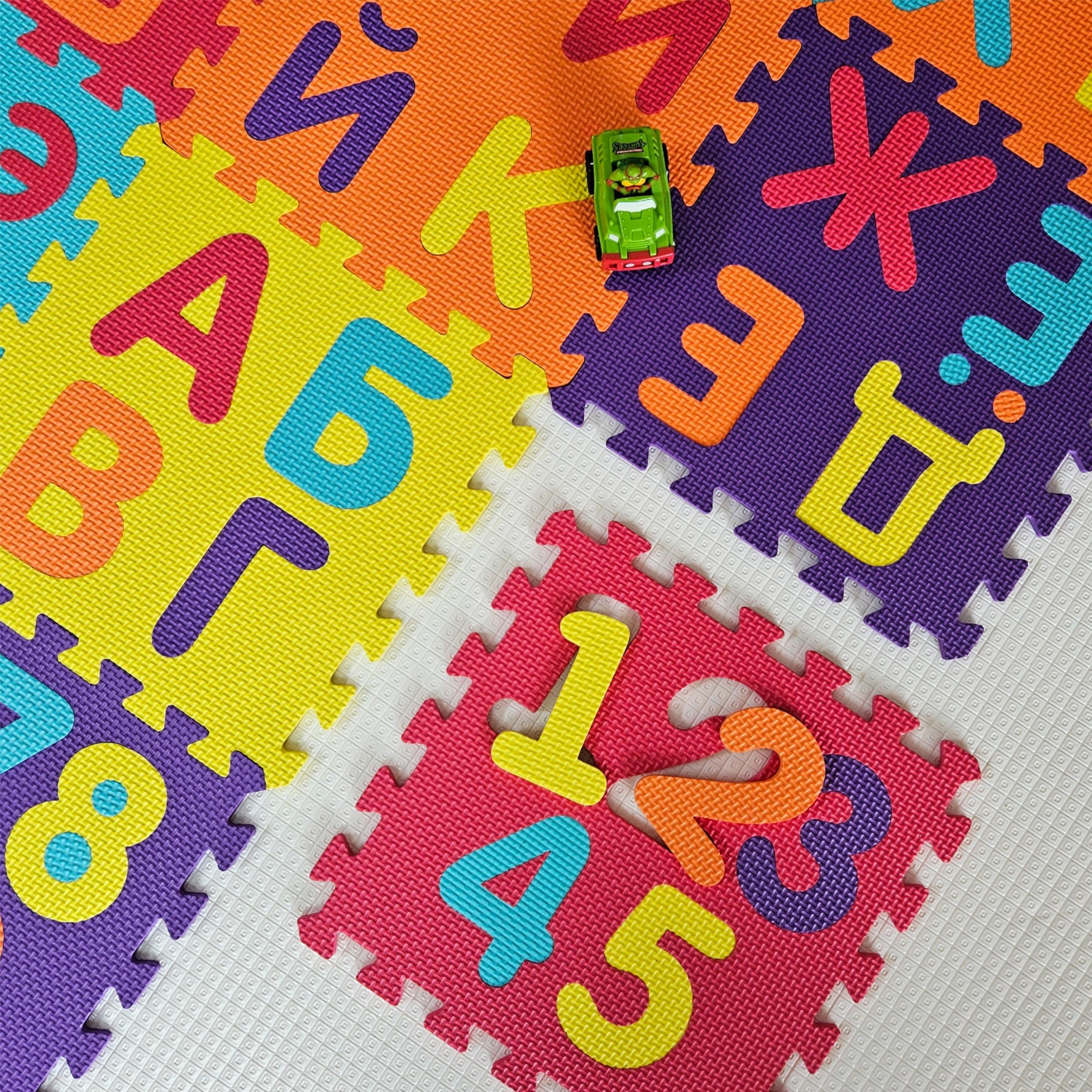 OEM Language Alphabet Learning Foam Puzzle Floor Mat Multi Color 10 Pcs Tile for Kids Learn Language