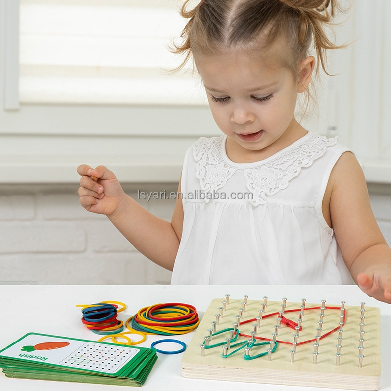 Wooden Geoboard Detail 1