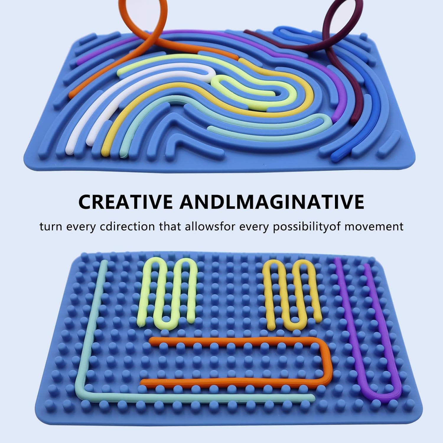 Silicon Sensory Fidget Activity Board Educational Toys for Autistic Children Kids and Babies with Autism for Sensitive Senses