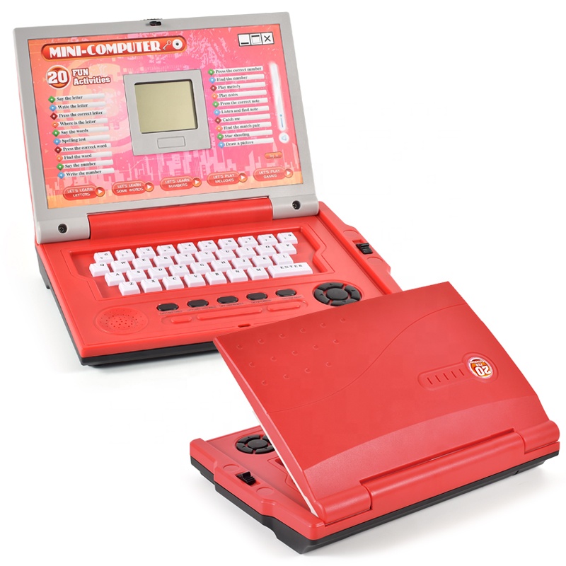 Samtoycn 20 Function Simulation Children English Language Early Educational Laptop Toy Kids Computer Toy With Led Display