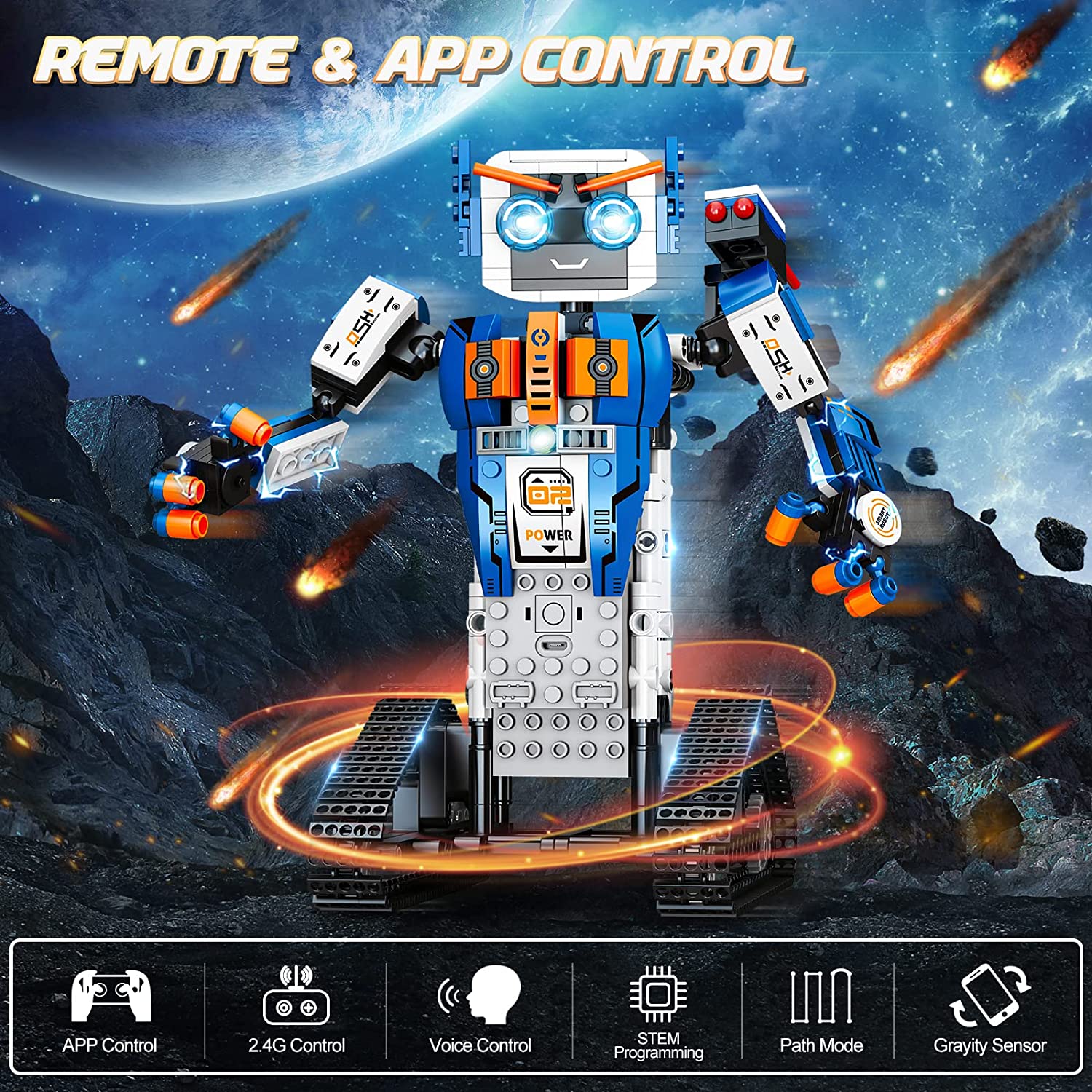 Children Build Code Robot Science Project Kit STEM App-Control Coding Starter Robot Toy for Kids 8+ Ages Challenge