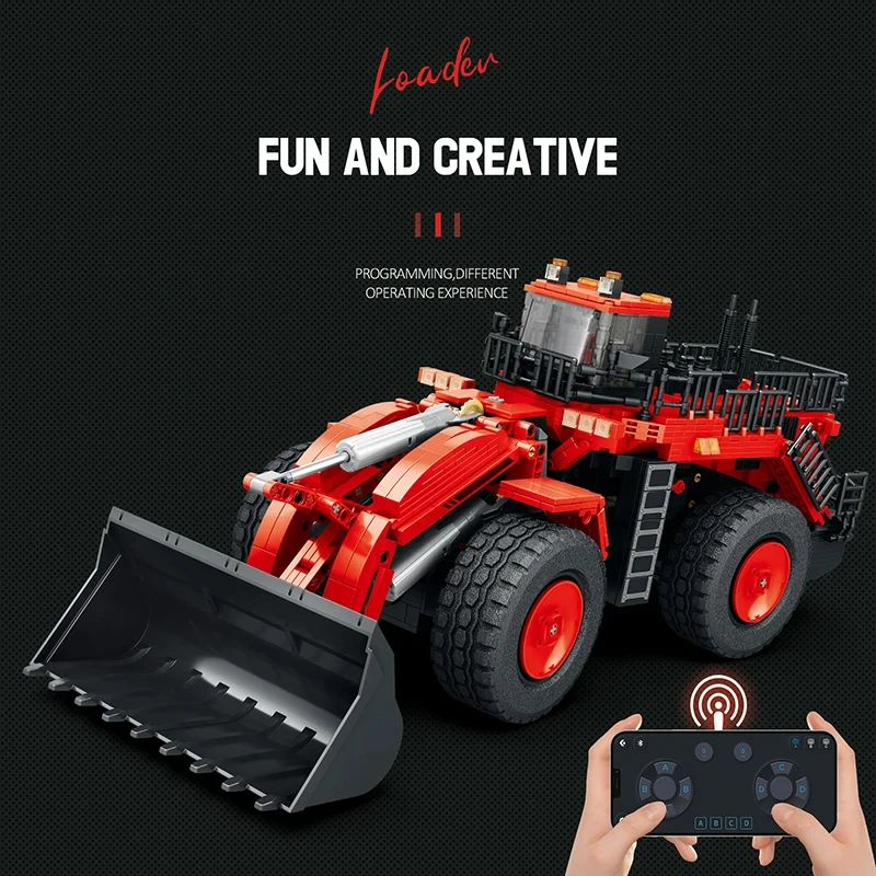 Reobrix 22010 D11 Bulldozer Remote Control Engineering Vehicle RC Car Model Bricks DIY Toys for Kids Gifts Building Blocks Sets