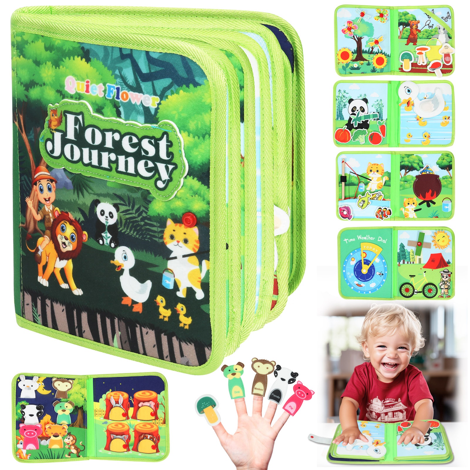 Various Styles Activity Busy Book Montessori Early Educational Felt Activity Felt Sensory Baby Toys Toddler Busy Board Book