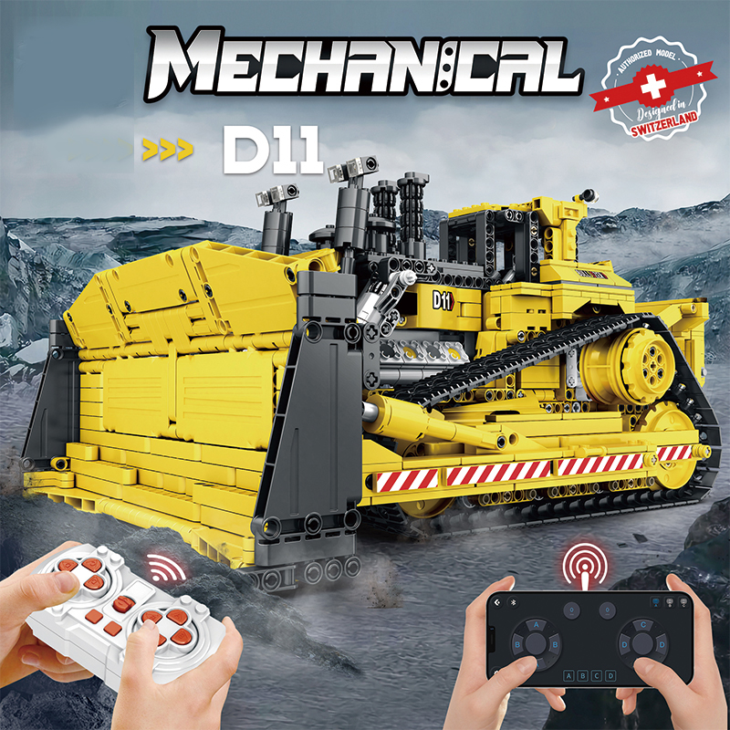 Remode Control Engineering Forklift Vehicle Model Building Block Toy Plastic Building Toys Engineering Construction Toys Gift