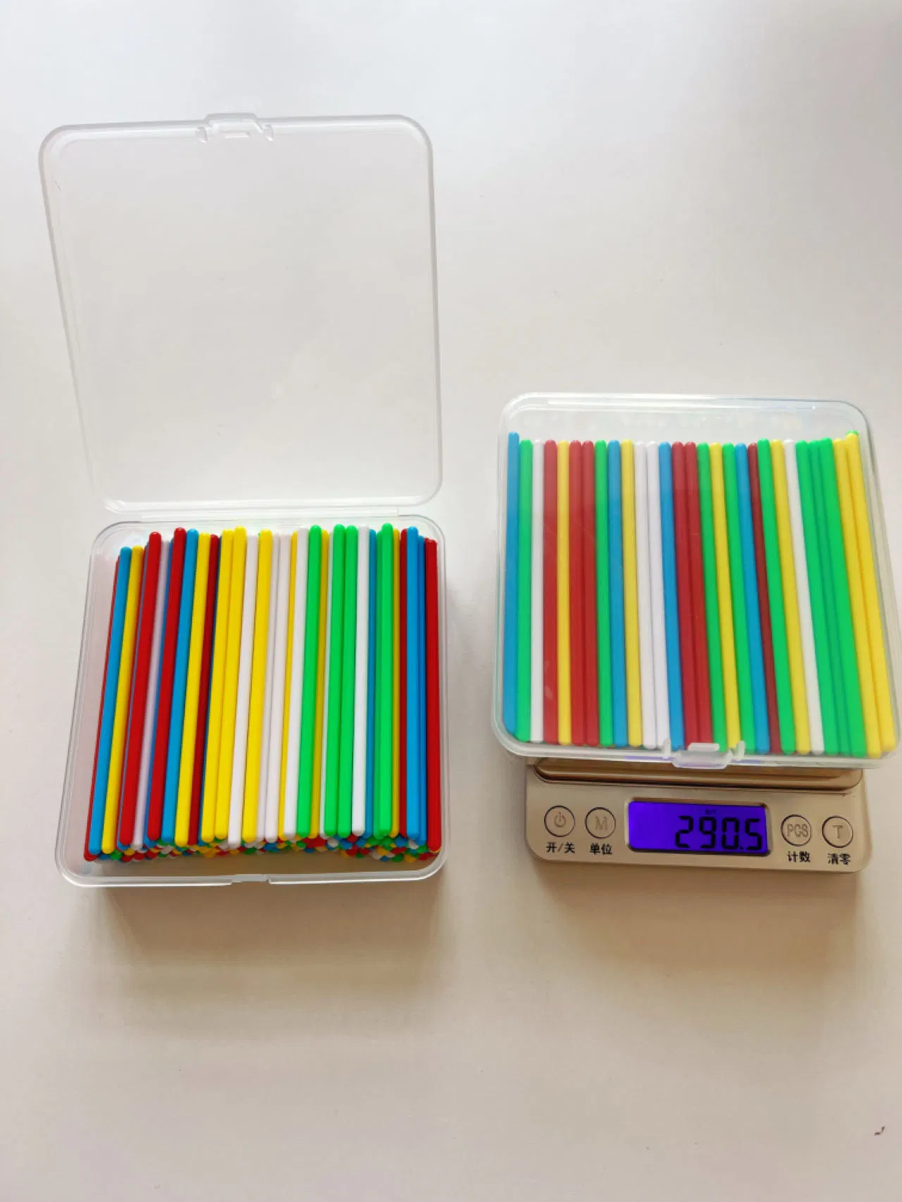200PCS Kindergarten Learning Math Rods Toys, Educational Mathematics 4mm X 10cm Plastic Counting Sticks