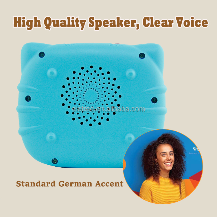 Children Personalizzate Talking Dutch Ingles German Language Learning Toys Big Flashcard for Baby