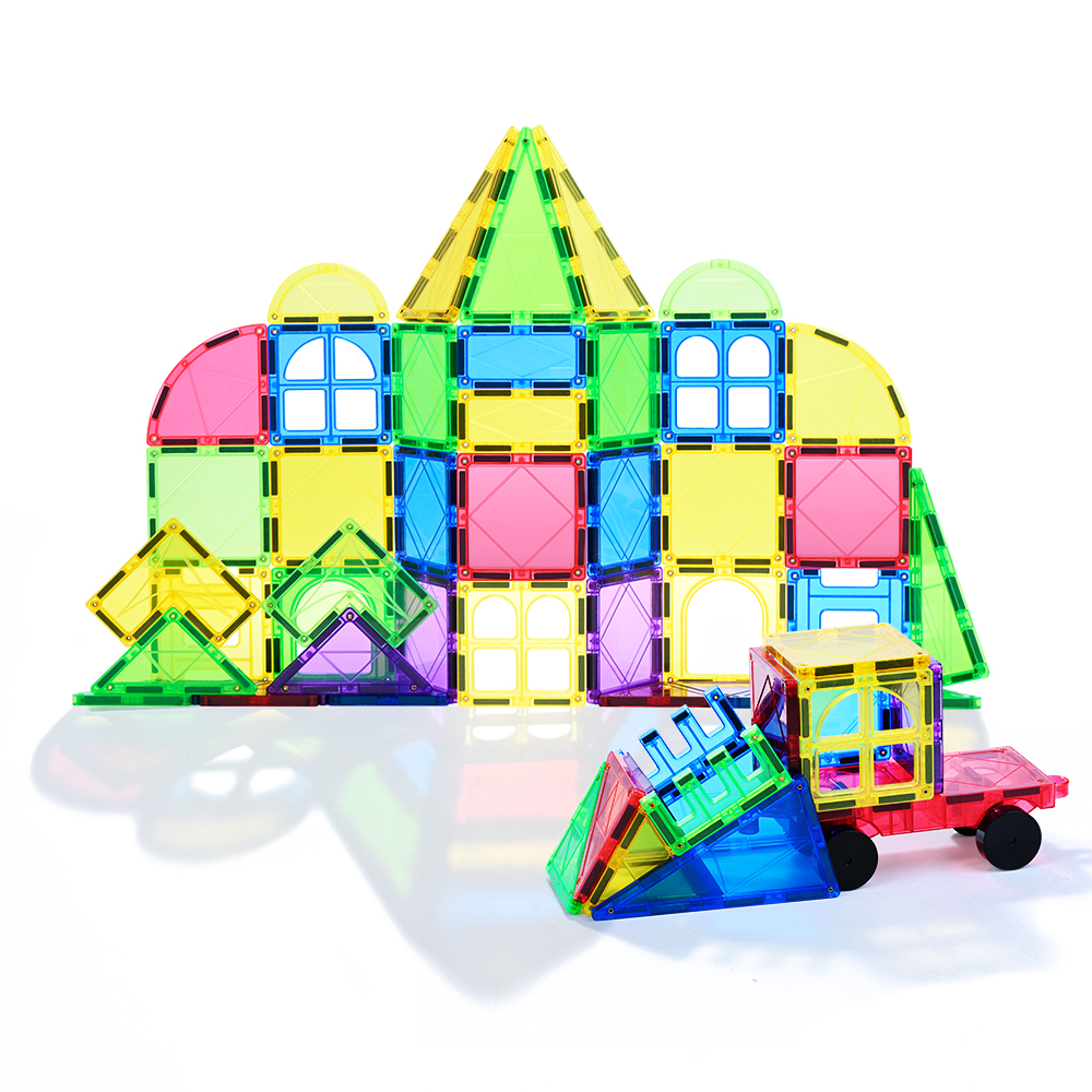 Kids Magnetic Tiles 100 Pcs Building Blocks Colorful 120 Pcs Magnet Magnetic Building Block Magnetic Tiles For Kid