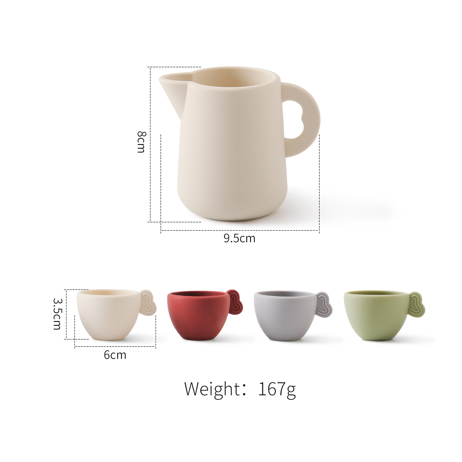 Children's Silicone Wooden Kitchen Afternoon Tea Coffee Set MDF Educational Pretend Play House with Simulation Features Toy