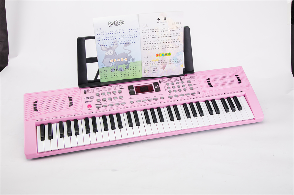Toy Music Keyboard 61 Keys Digital Keyboard Electronic Organ Toy Musical Instruments Portable Microphone Keyboard On Sale