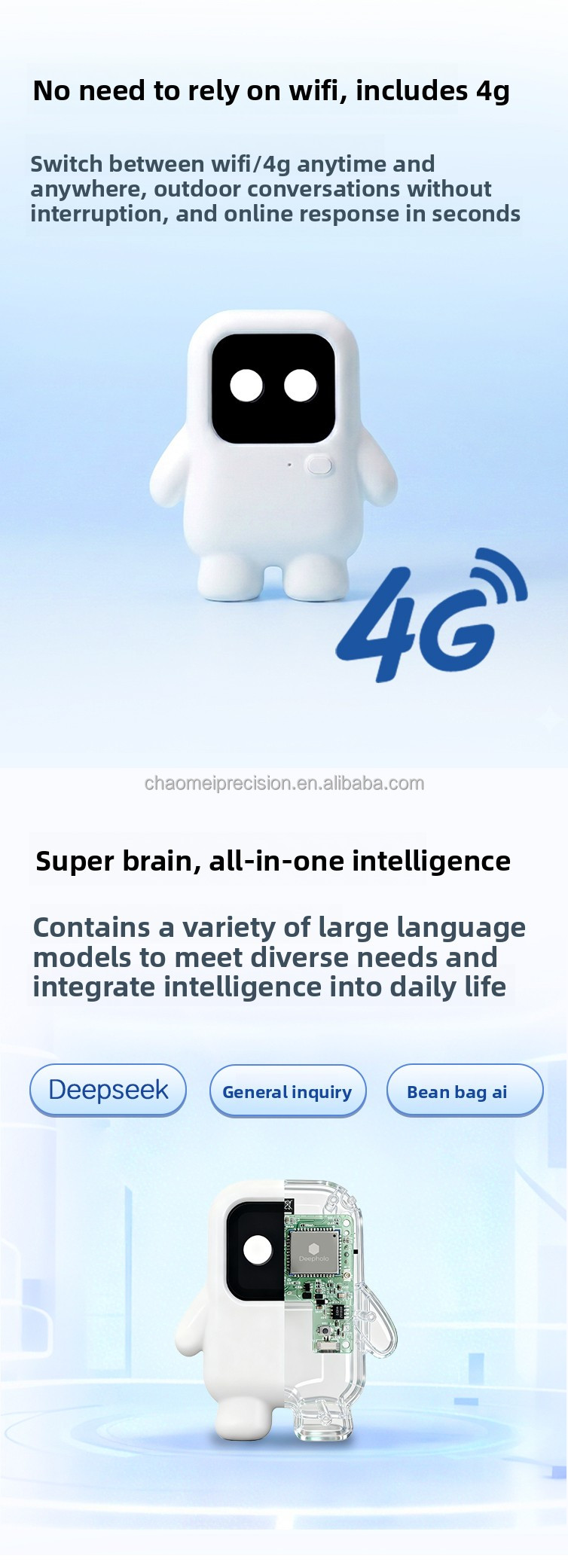 Customized Clothes Portable Mini Porket Smart Robot Emotional AI Smart Toy Language Translation Learning Machine for Women