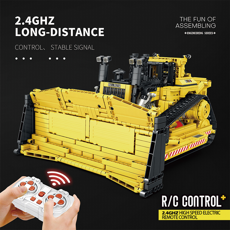 Remode Control Engineering Forklift Vehicle Model Building Block Toy Plastic Building Toys Engineering Construction Toys Gift