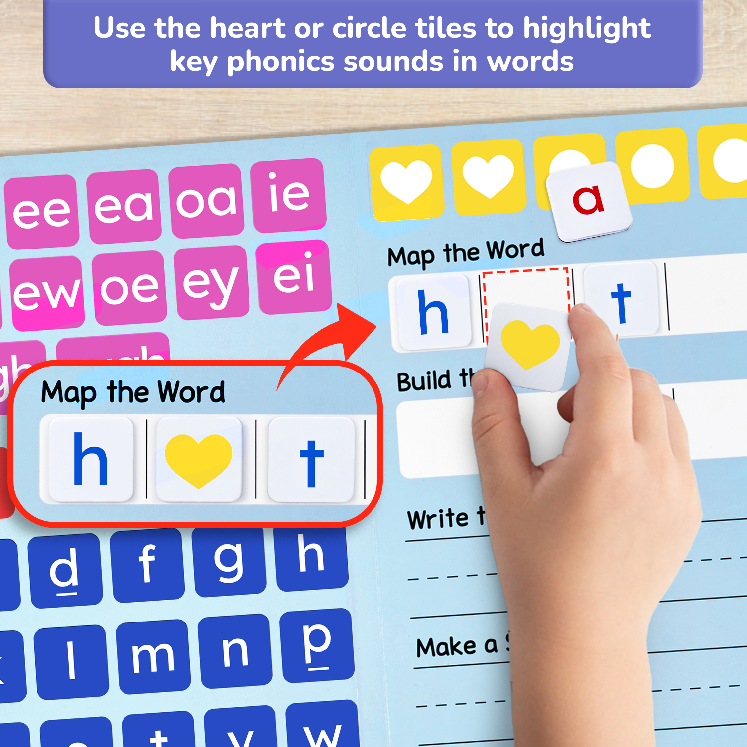 Joycat Magnetic Phonics Tiles English ABC Learning Magnets Children Early Education Toys Home School Teaching Aids