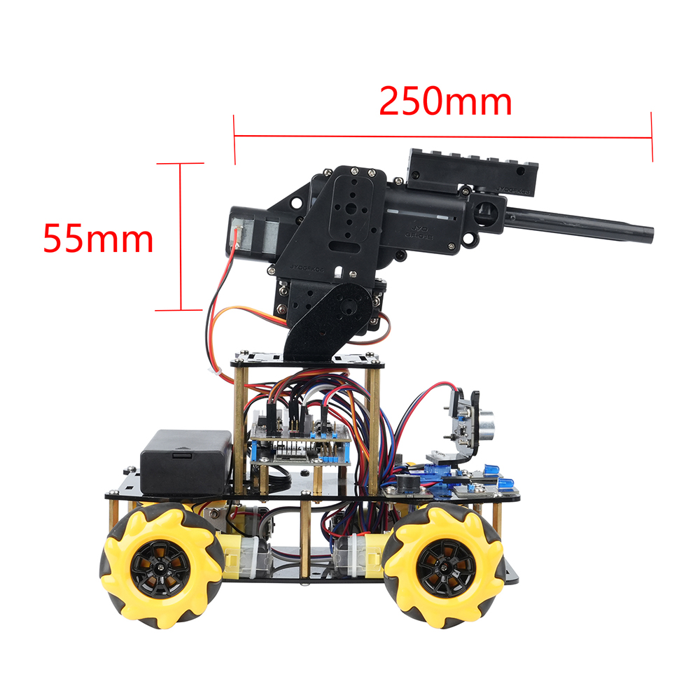 ACEBOTT Stem Water Polo Gun Robot Car Kit Set Adult Kids DIY Python Coding ESP32 4WD Custom Educational Robot Toys for Arduino