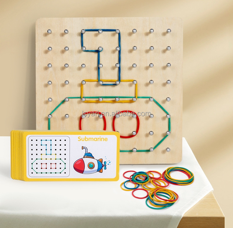 Wooden Geoboard Detail 3