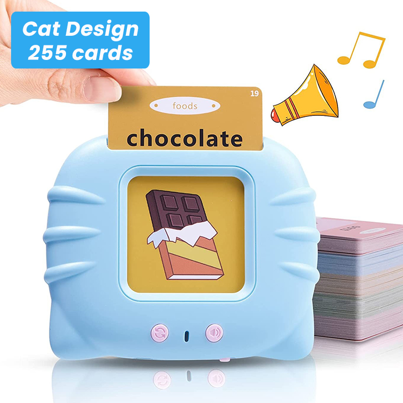 Multi Languages Montessori Kids Flash Card Reader Toddler Early Learning Machine Toys Talking Flash Cards Device With Music