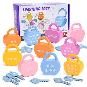 New Baby Toys Montessori-style Sensory Early Education Toys for Developing Intelligence Key Unlocking Practice Word Number Games