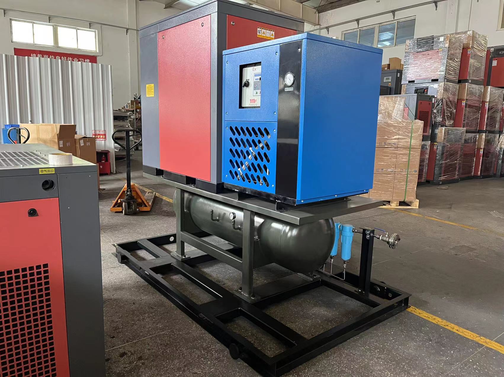 OEM All In One Slient Explosion Proof Industrial Air Compressor Energy Saving Screw Air Compressor 4 in1 Suppliers, Factories