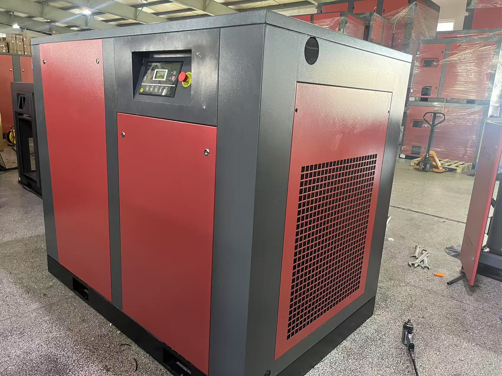 China High Efficiency Direct Drive Industrial 7.5kw ~ 535kw 7/8/10/13bar Stationary Rotary Screw Air Compressor Machine Price Manufacturers, Factories
