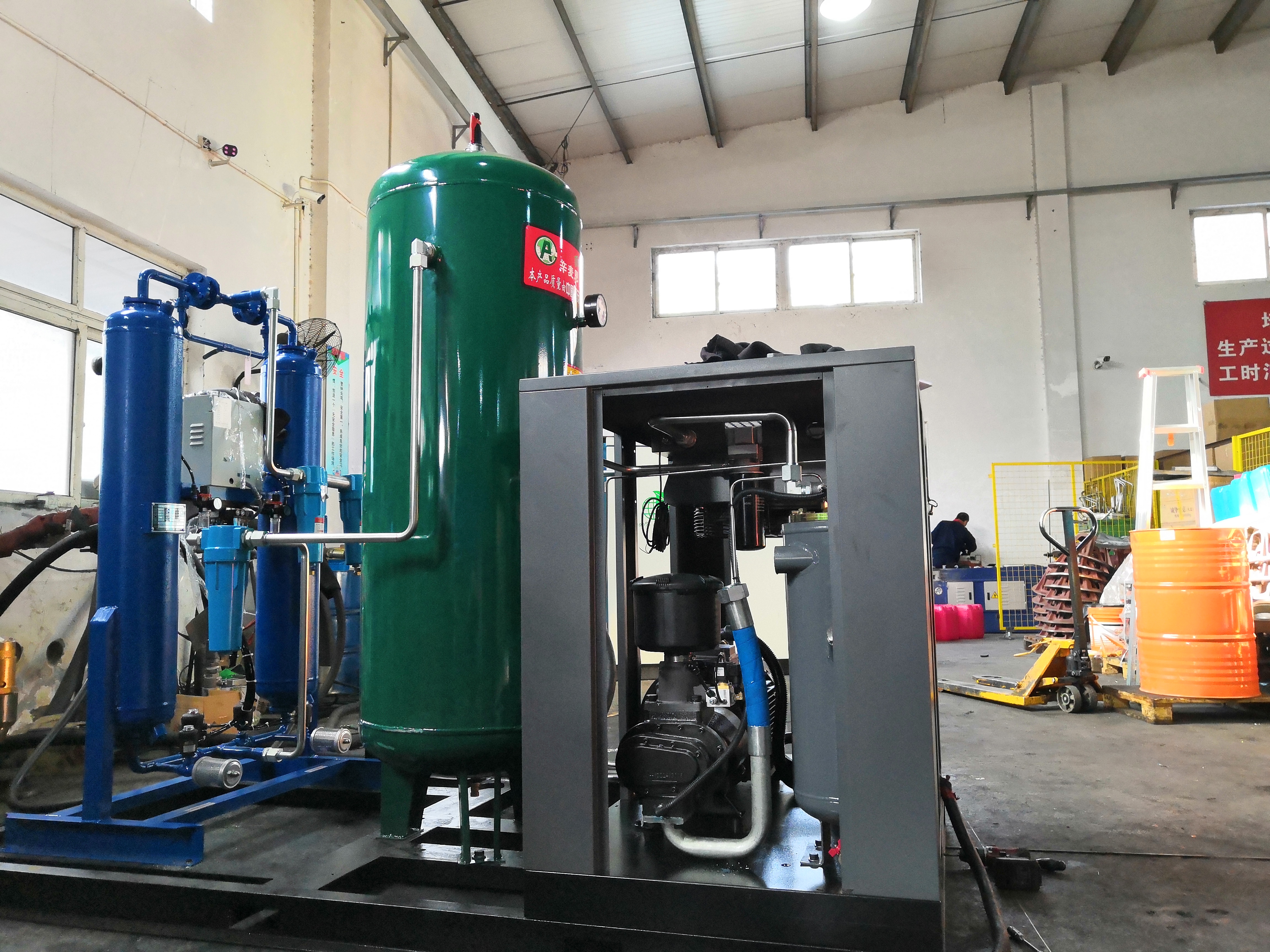 ODM 22kw screw air compressor with air dryer and adsorption dryer and air tank Factory, Exporters