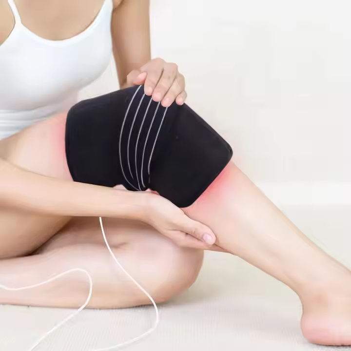 Microwave Knee Heating Pad Moist Heat Pack Knee Heat Wrap Pain Relief Hot Compress Fill in Nature Flaxseeds