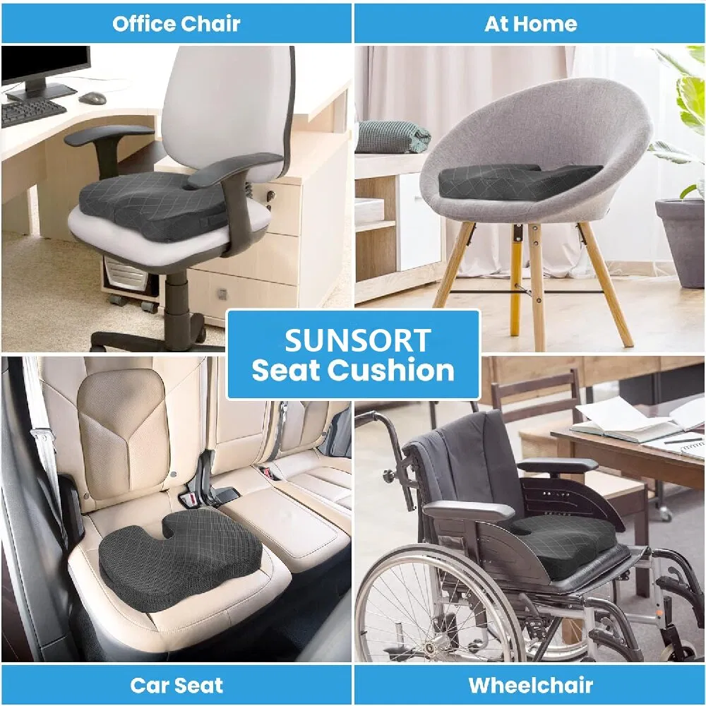 Orthopedic Memory Foam Coccyx Cushion Tailbone Pain Office Wheelchair Seat Cushion
