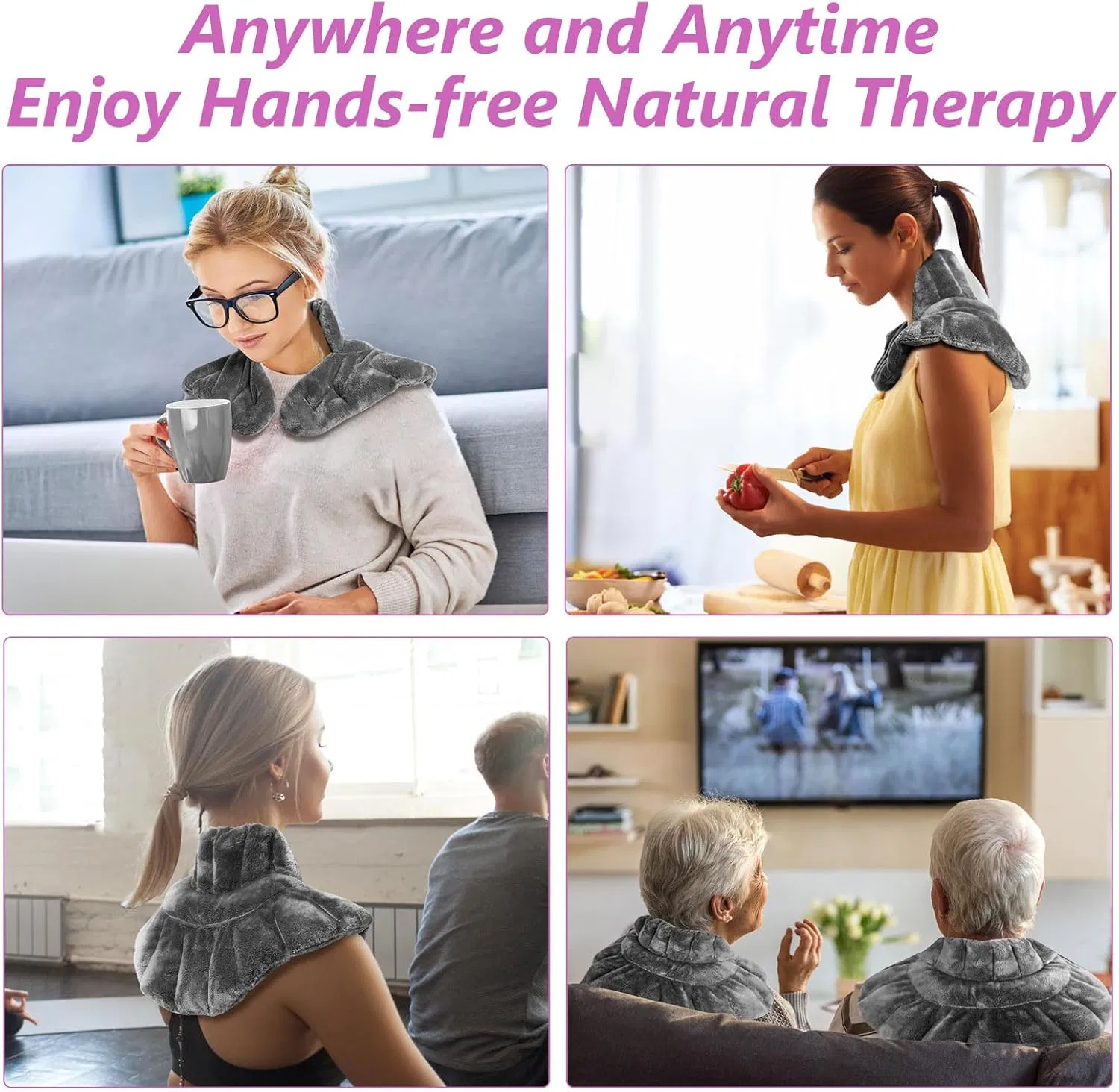 Weighted Neck Warmer Microwave Heated Neck Wrap with Moist Heat