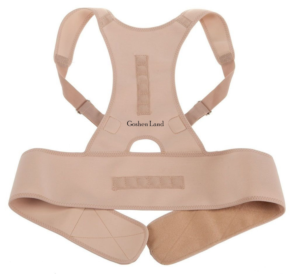 Neoprene Magnetic Back Posture Corrector Brace with Adjustable Belt for Back Correction