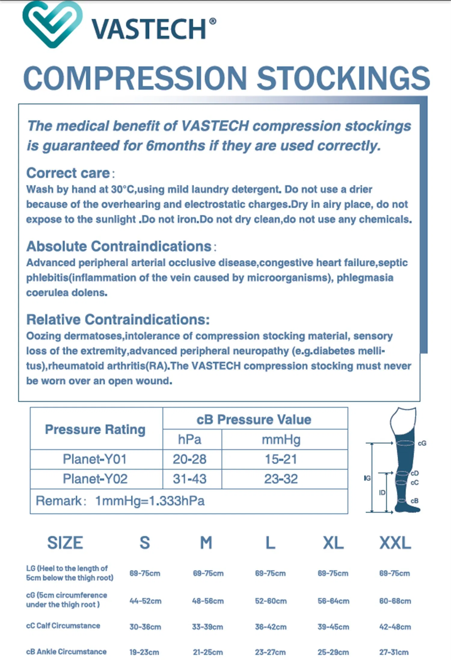 Unisex Standard Medical Tights Pantyhose Graduated 23-32mmhg Compression Stockings
