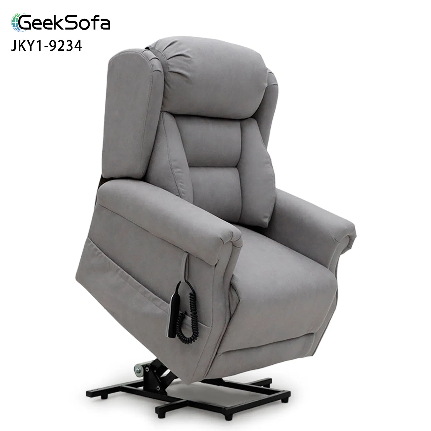 Geeksofa 9234 Quad Motor Tilt-in-Space Power Electric Medical Lift Riser Recliner Chair with Power Headrest &amp; Lumbar Support &amp; Massage for The Elderly