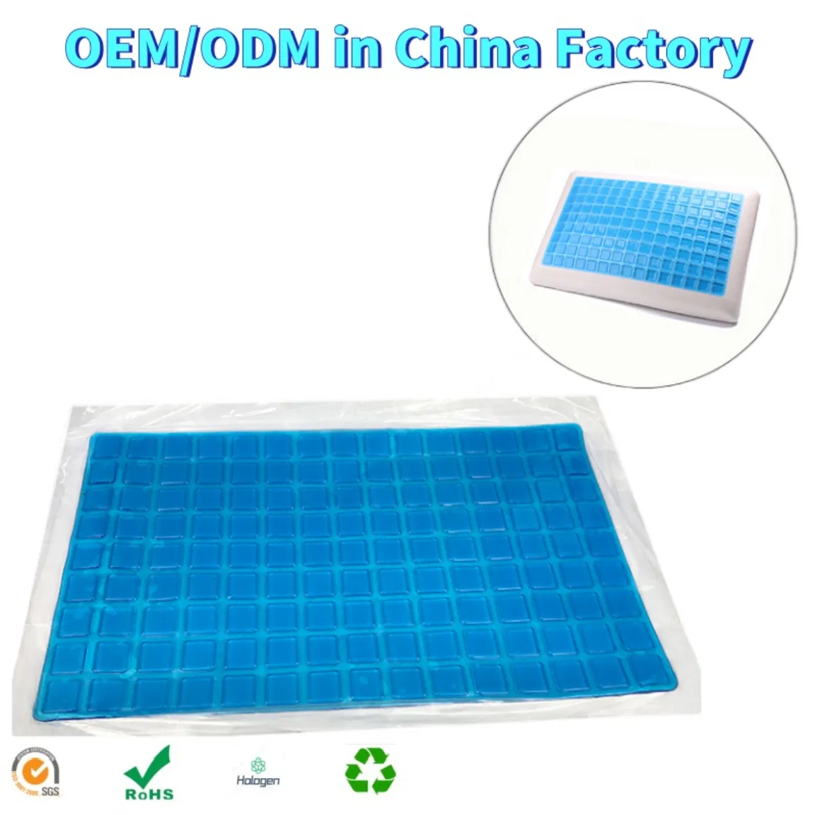 Cool Soft Gel Mats Sheets Pads for Seat Cushion Orthopedic Memory Foam Pillow Cushion Bedding Provides Relief