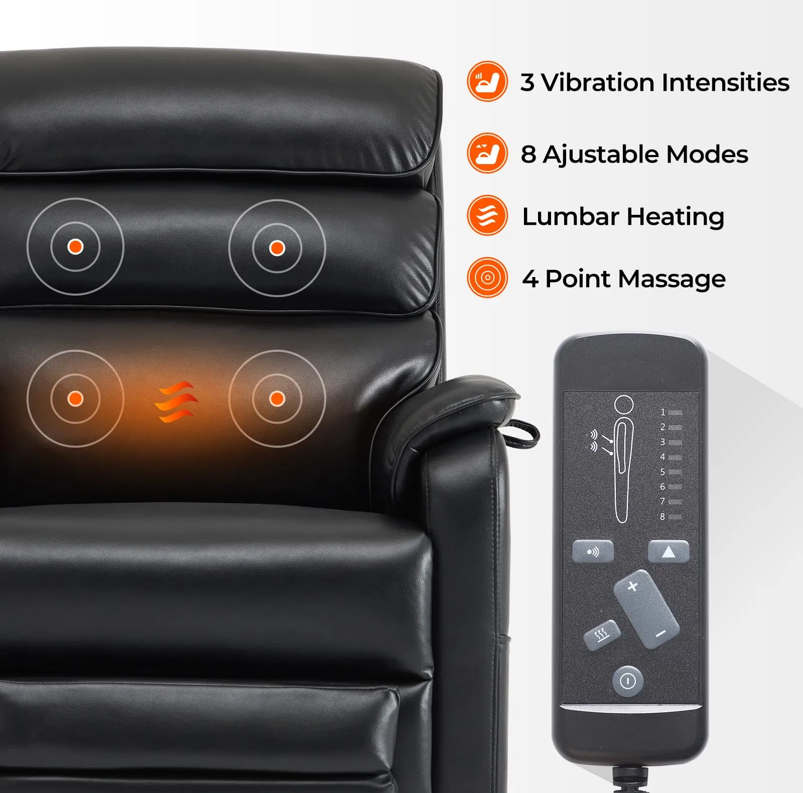 with Armrest Brother Medical Electric Lift Recliner Massage Chair Carb