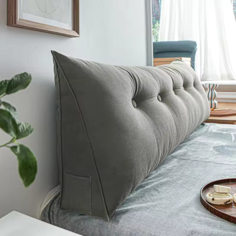 Space Saving Body Positioning Wedge Pillow Triangle Headboard Backrest Cushion