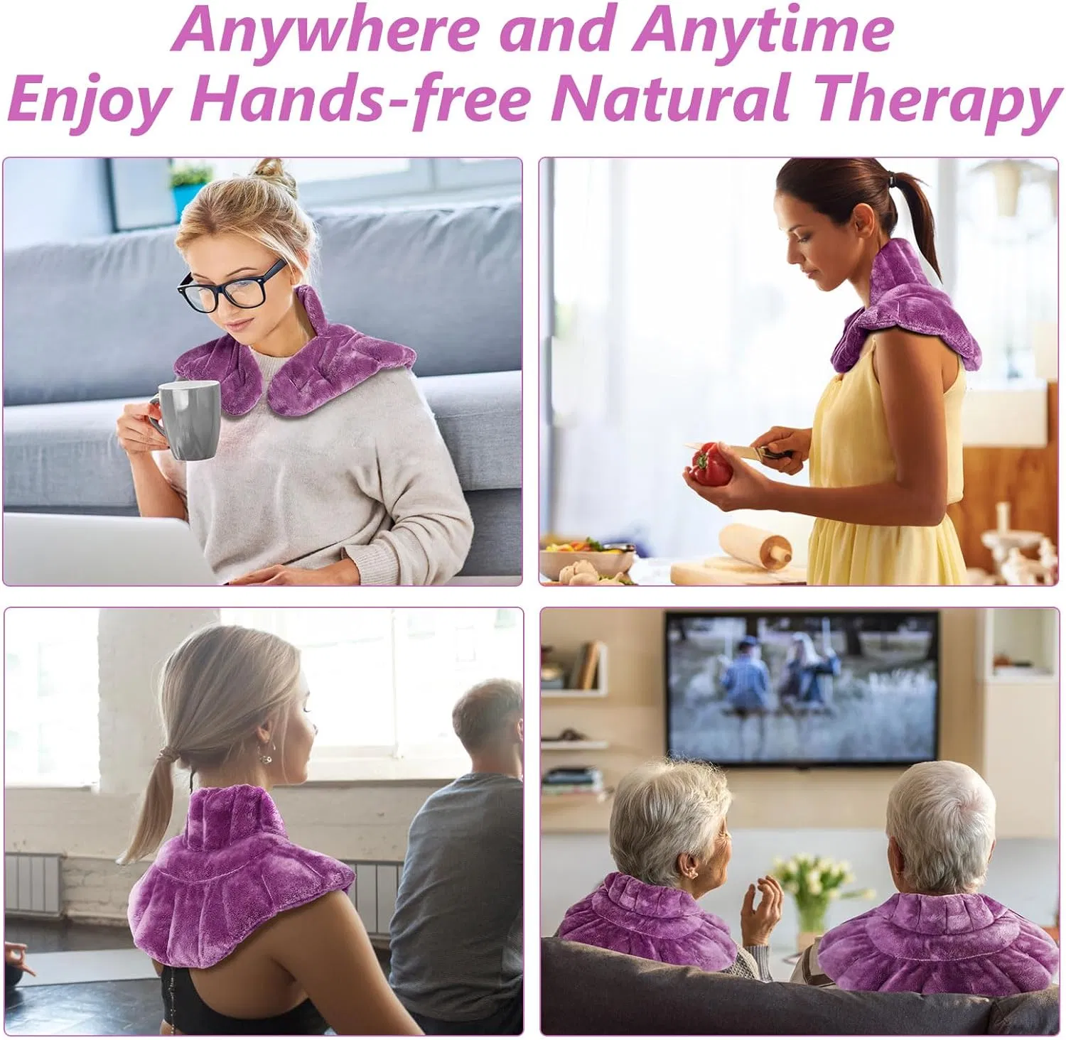 Microwavable Heating Pad Weighted Neck Wrap for Neck Shoulders