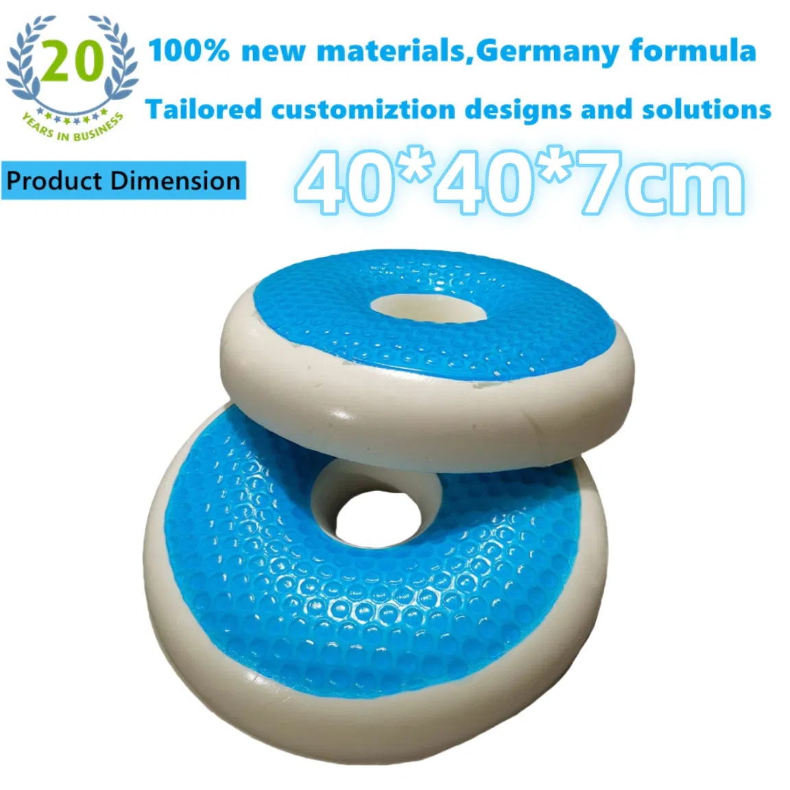 Ergonomic Gel Memory Foam Seat Cushion for Office and Home