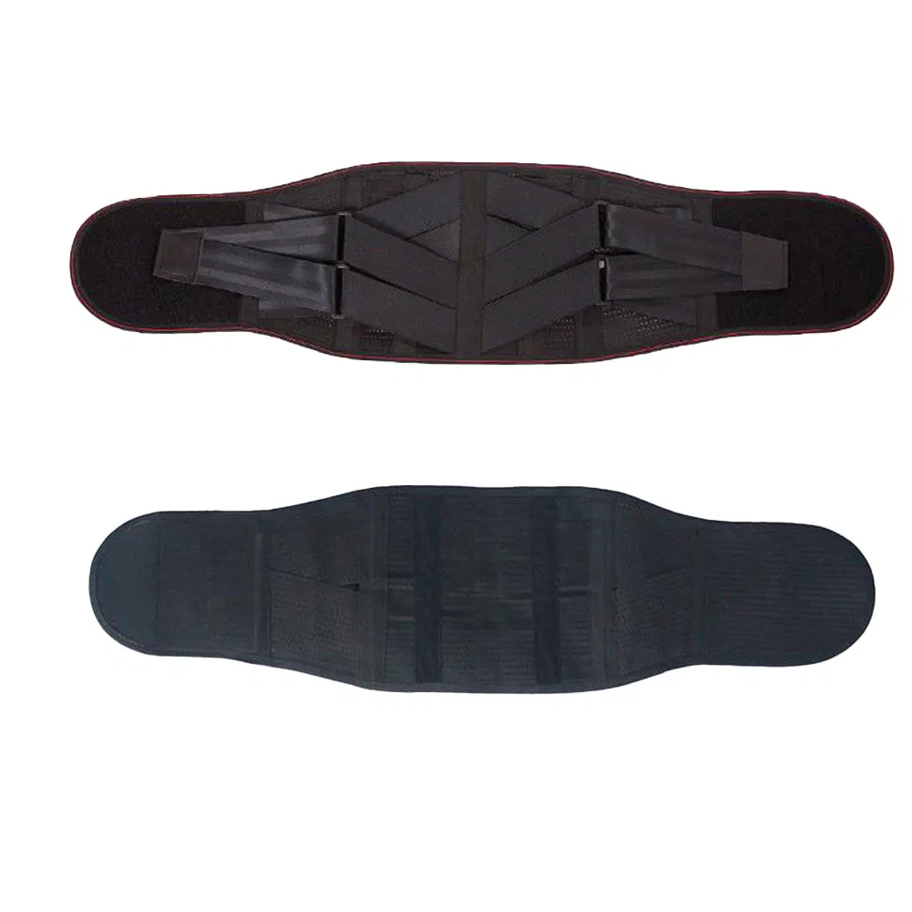 Classic Basic Beige Waist Brace Belt Comfortable Polyester Lower Back Support with Posture Corrector for Clinic Use