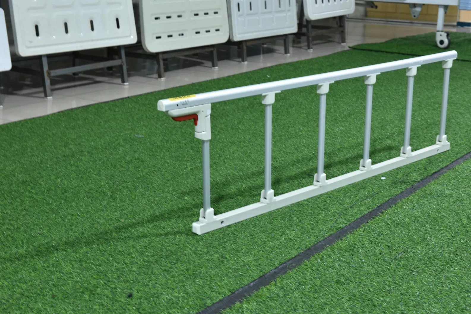 Adjustable ICU Medical Hospital Bed Fence Rails Upscale 6 Steel Bar Straight Rail