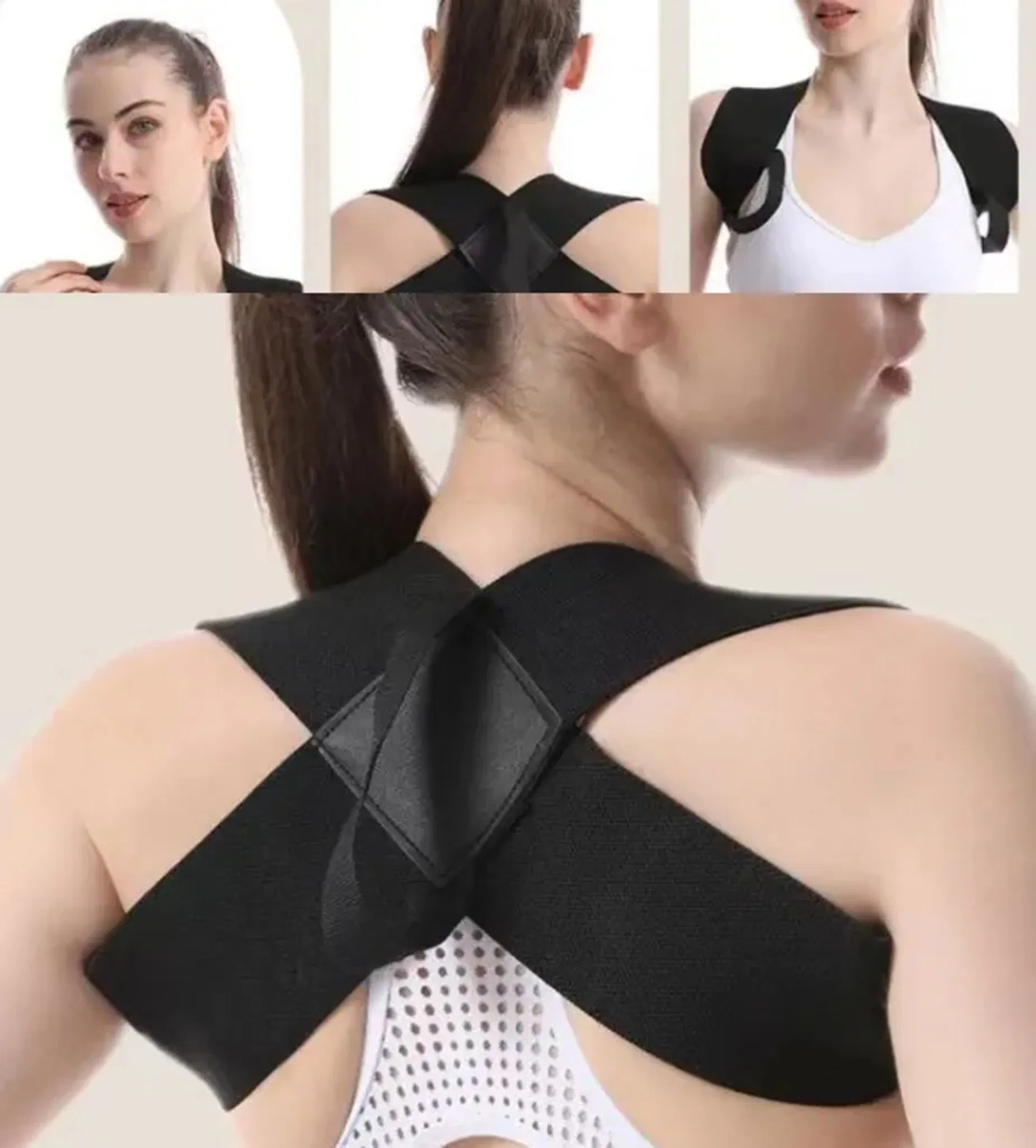 Adjustable Back Shoulder Clavicle Support Upper Back Brace Breathable Back Straightener Posture Corrector