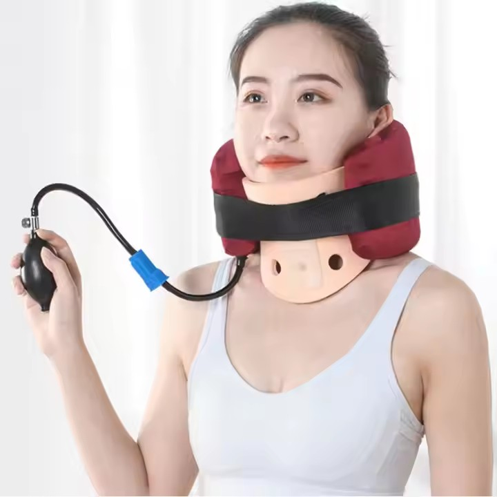 Adjustable Orthopedics Collar Neck Cervical Brace Support Traction Inflatable Neck Traction Device