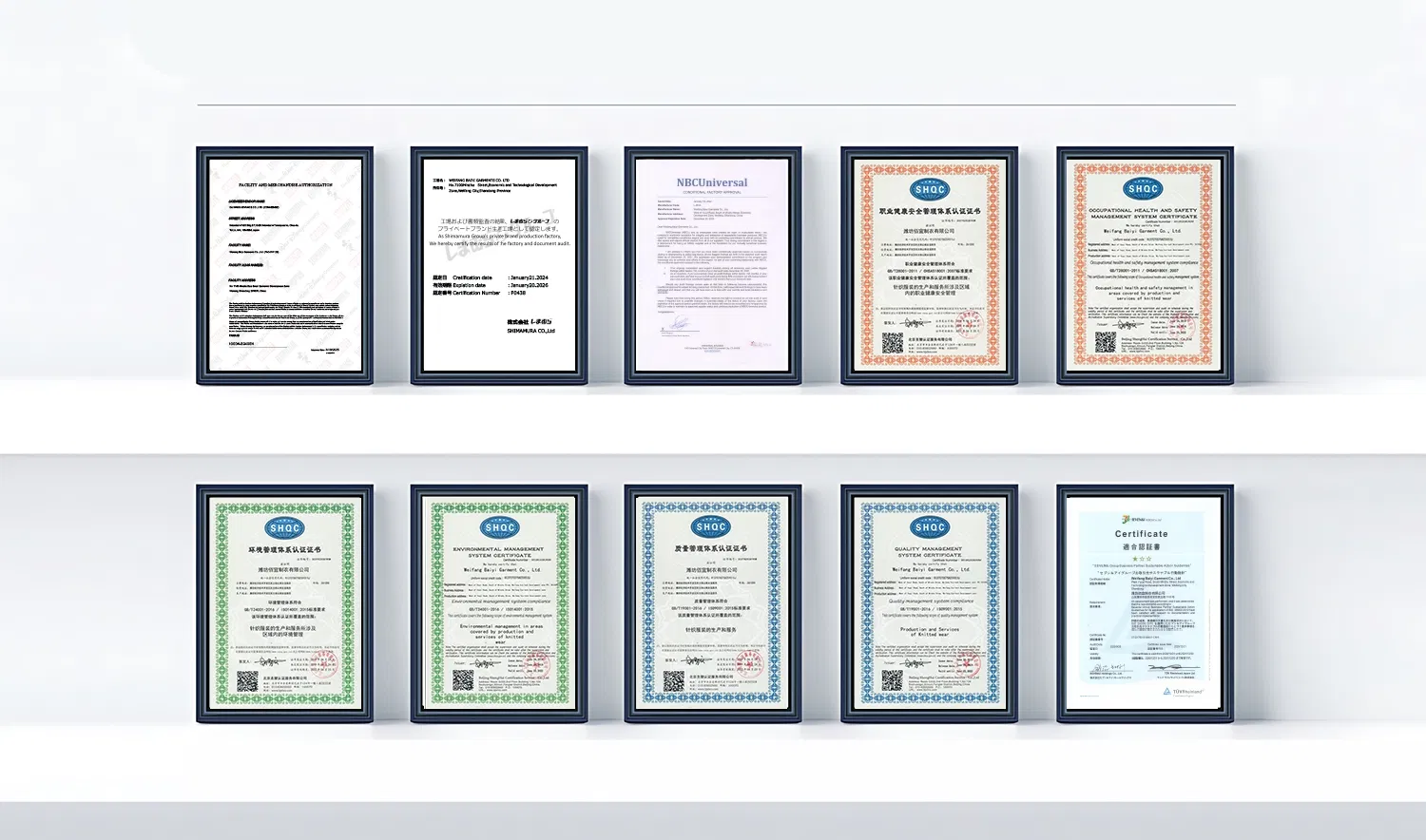 Certifications