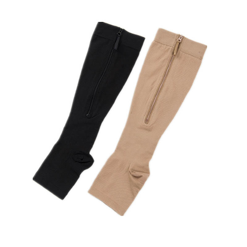 Medical Compression Socks Pain Release Knee High Zipper Compression Stockings