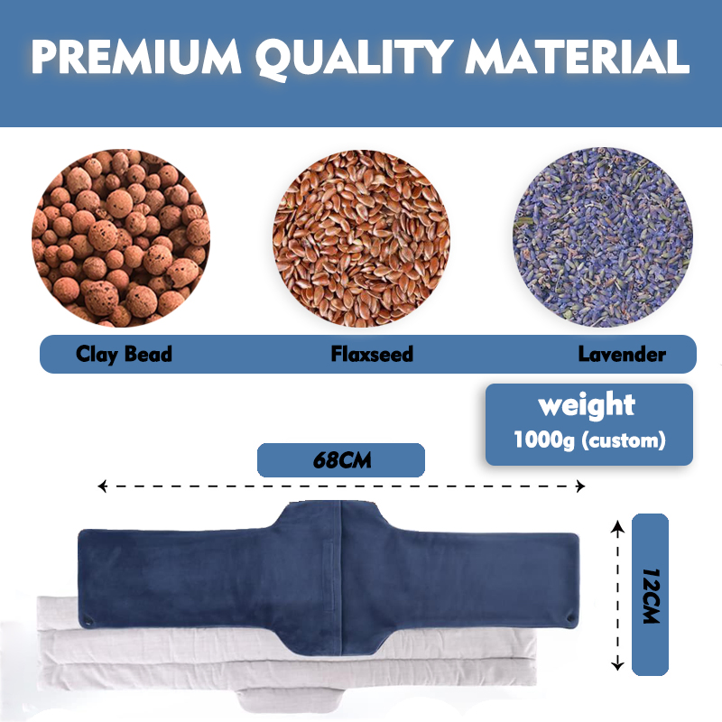 Private Label Microwavable Heating Pads Hot Relaxing Lavender Herbal Aromatherapy Shoulder Weighted Heated Neck Wrap Wholesale