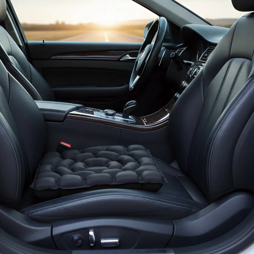 Premium Black Inflatable Seat Cushion and Chair Pad for Car Seats