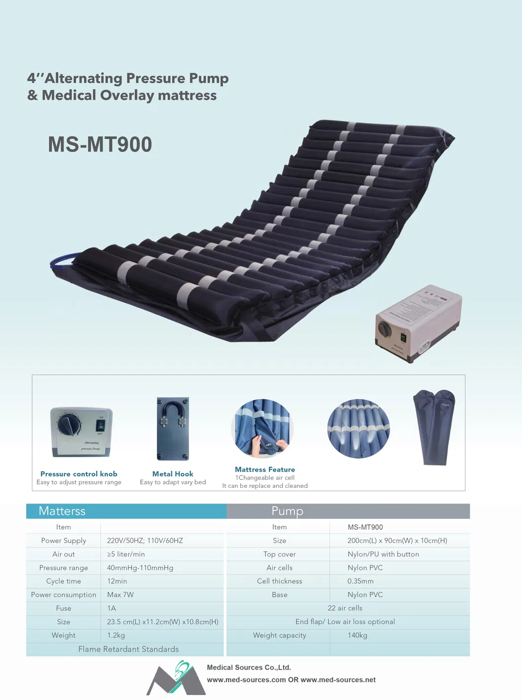 Medical Device Inflatable Anti Bedsore Anti Decubitus Air Mattress