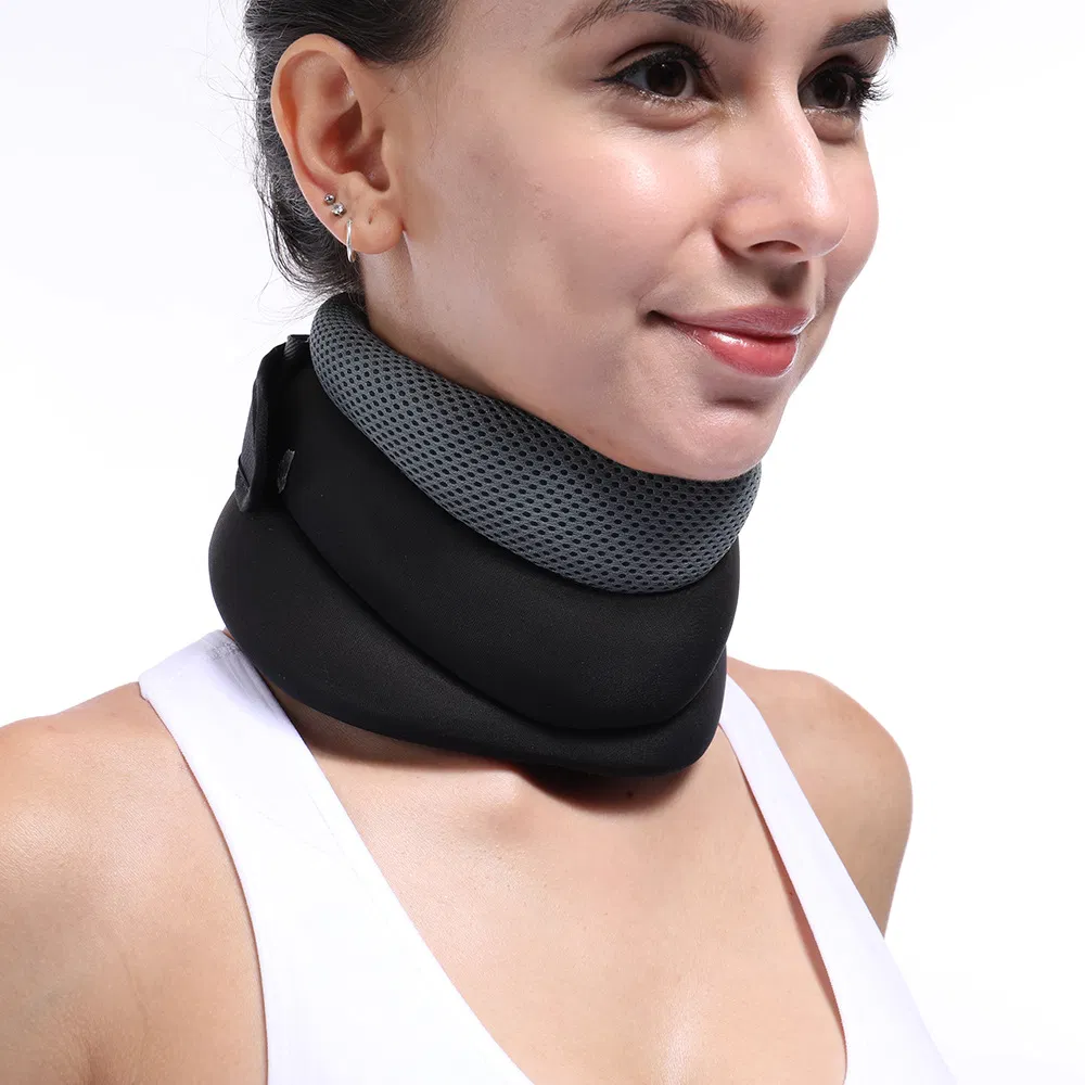 Amazon Hot Sale Adjustable Soft Cervical Spine Orthotics Pain Relieves Neck Support Cervical Traction Device