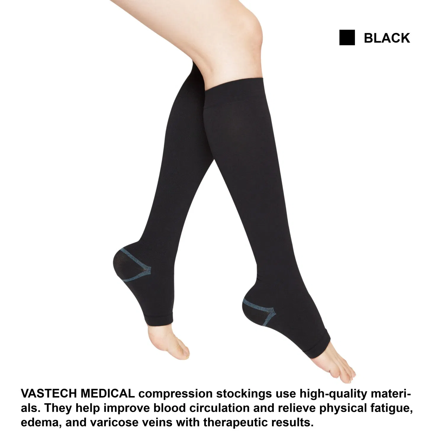 Anti-Varicose Veins Open Toe Thigh High 23-32mmhg Medical Compression Stockings