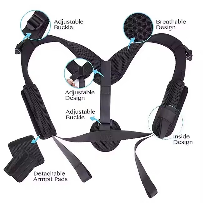 Amazon Hot Sells Unisex Posture Corrector Shoulder Back Support Brace