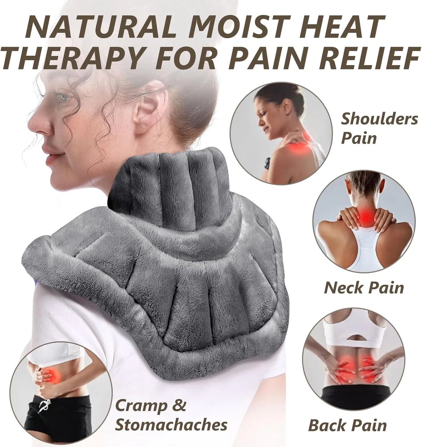 Microwavable Heated Neck Wrap for Ultimate Pain Relief